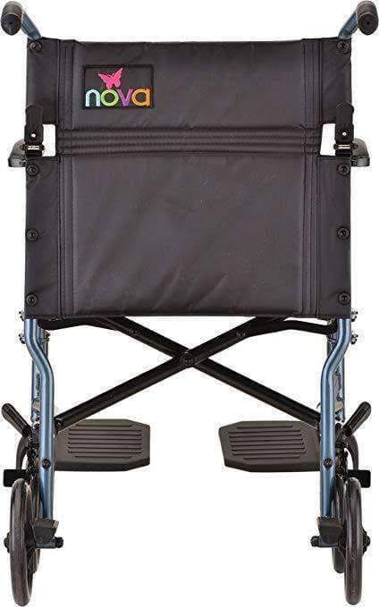 Nova Medical Lightweight Transport Wheelchair, Black 379BK