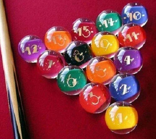 Epco Premium Quality, American Made, Clear-Rocco Style Billiard or Pool Set, with 4.2oz, 2.25x22 Diam Balls