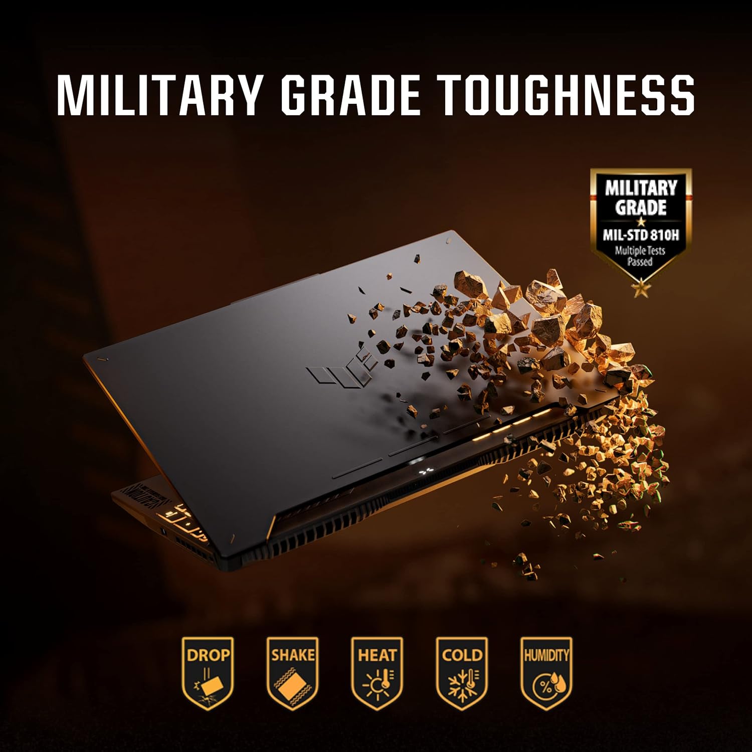 ASUS TUF Gaming F15 (2023) Gaming Laptop, 15.6” FHD 144Hz, 100% sRGB Display, GeForce RTX 4050, Intel Core i5-13500H, 16GB DDR4, 512GB PCIe SSD Gen 4, Wi-Fi 6, Windows 11, FX507VU-ES53