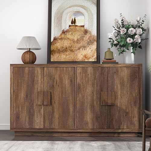 Sideboard Buffet Cabinet with Storage, 32" Small Buffet Cabinet for Dining Room, Kitchen Coffee Bar Cabinet with Adjustable Shelf, Accent Storage Cabinet for Entryway, Living Room. (32" Wide)