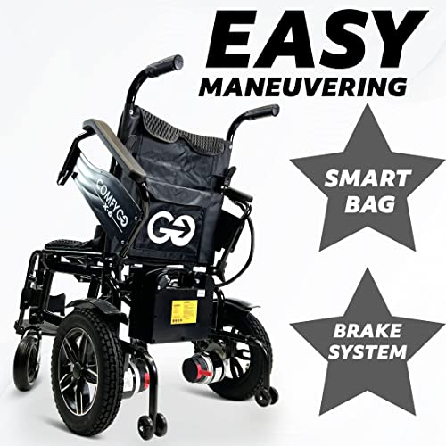 ComfyGO Wheelchairs for Adults,Electric Power Wheel Chair, Folding Durable Motorized Wheelchair,Ultra Light Wheelchair for Seniors,Foldable Durable Electric Wheelchair,Silla De Ruedas Para Adultos
