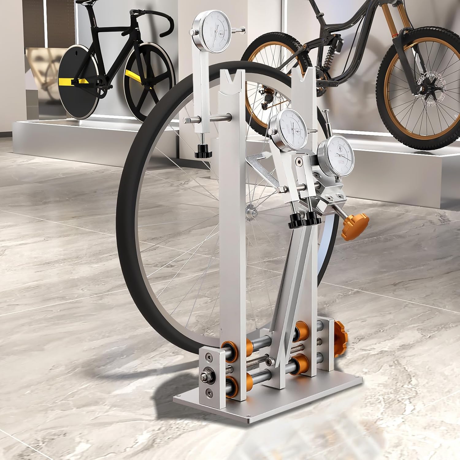 Professional Bicycle Wheel Truing Stand Repair Truing Bearing Stand 10"-29" Bike Wheel Tuning Stand Bike Repair Maintenance Support Tool