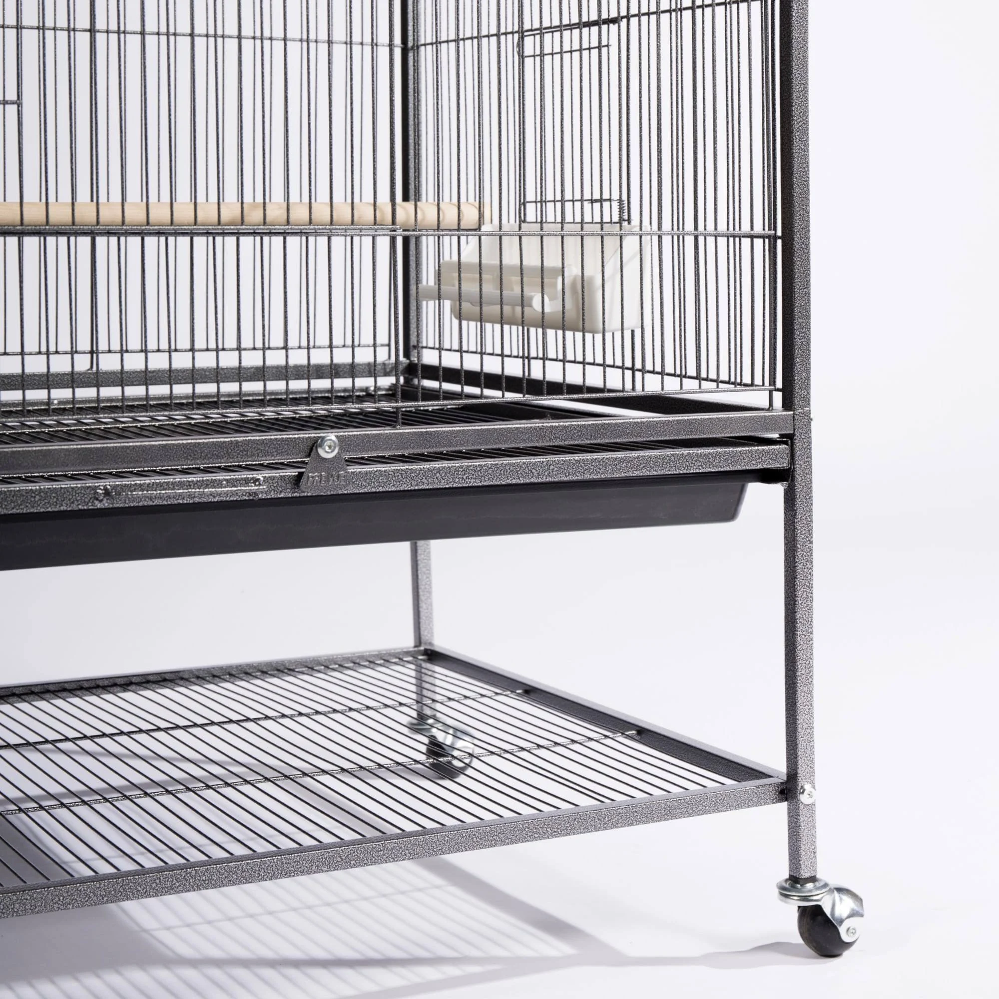 Prevue Pet Products Wrought Iron Flight Cage With Stand Chalk, Black