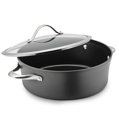 Calphalon Contemporary Hard-Anodized Aluminum Nonstick Cookware, Sauce Pot, 5-quart, Black