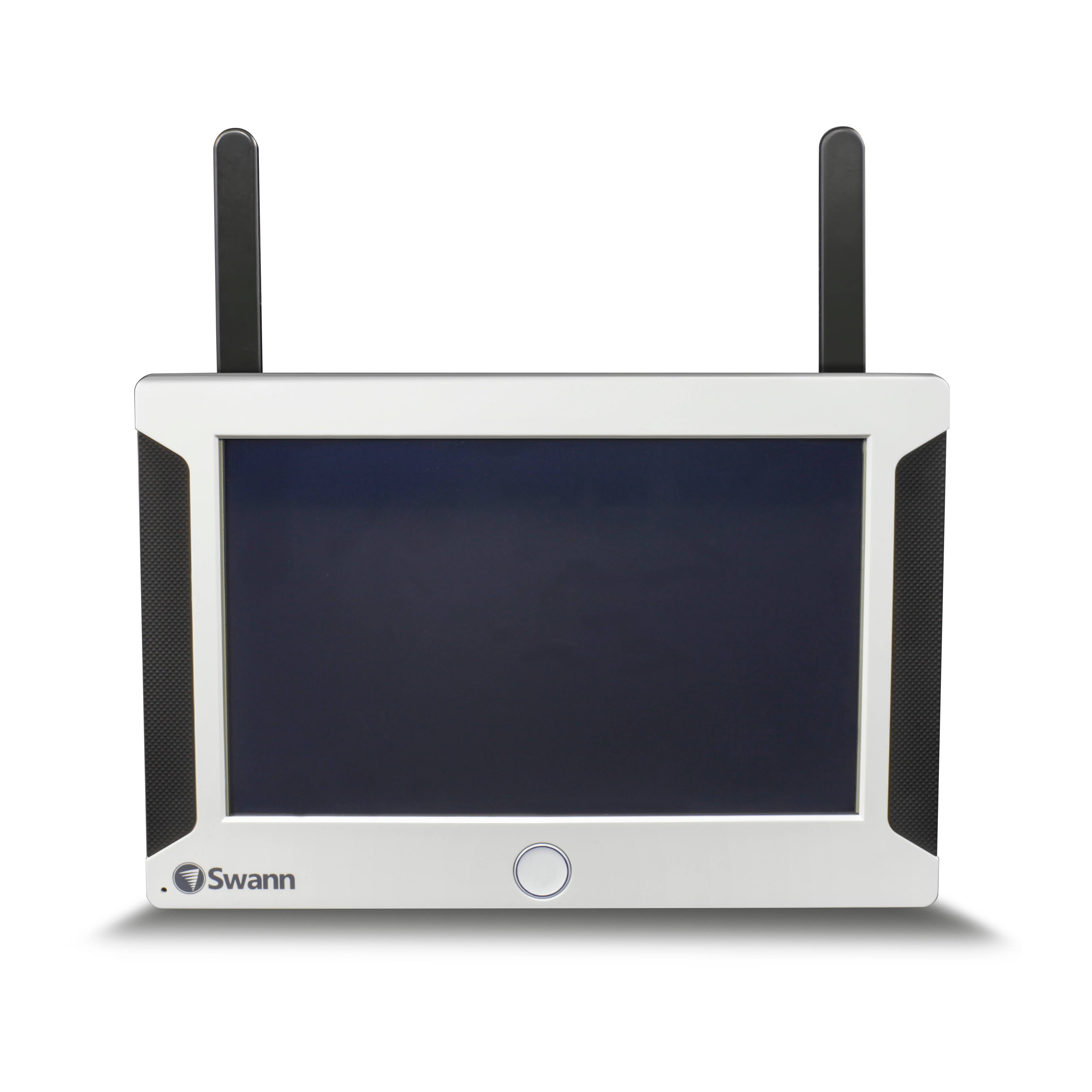 SwannSecure NVW-470 All-in-One Wi-Fi HD Monitoring 4-Channel Monitor with 2 Outdoor cameras Night Vision - Wireless - 7x22 LCD