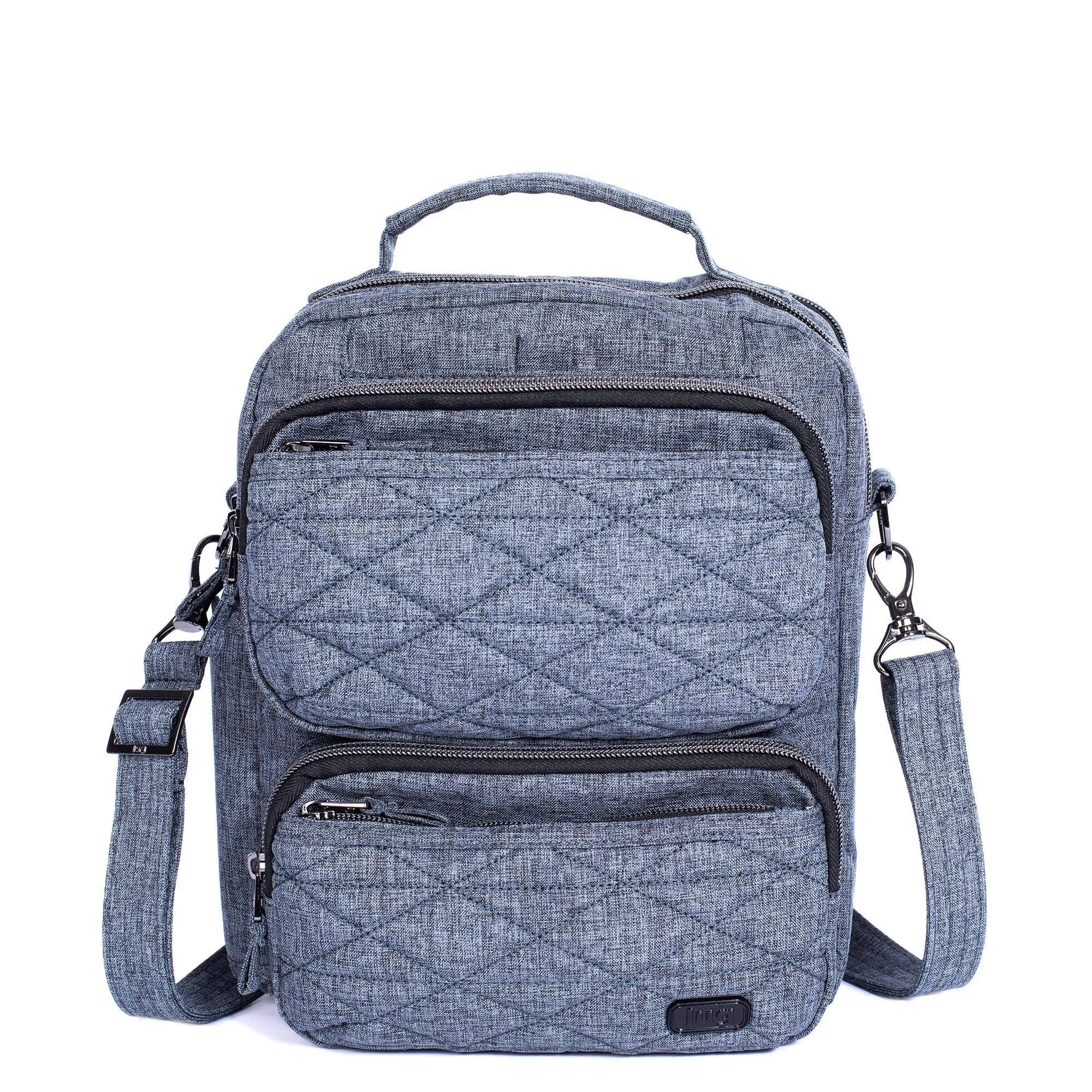 Lug Medium North/South Top Handle Crossbody - Compass ,Heather Grey