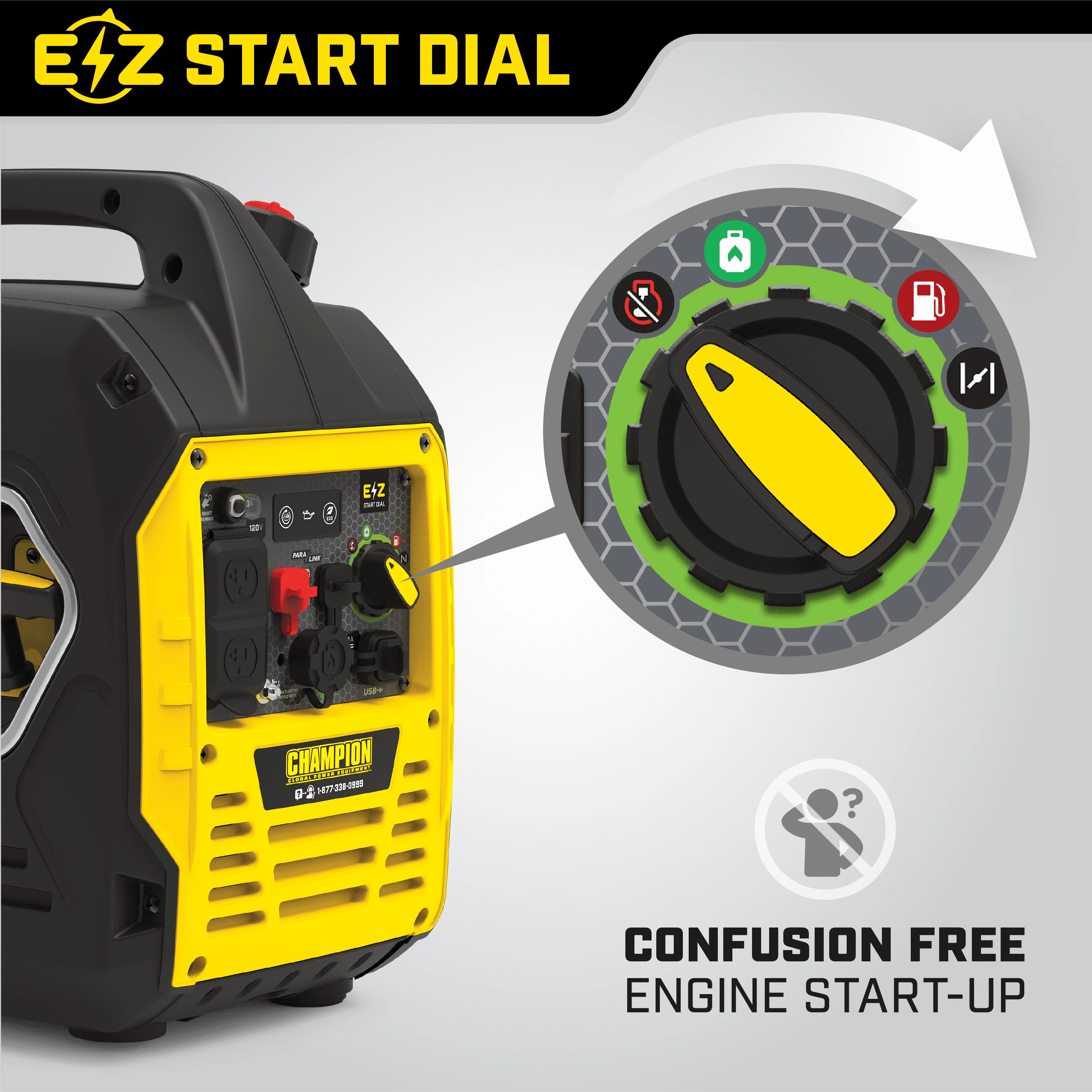Champion Power Equipment 2000 Watt Dual Fuel Pull Cord Start Inverter Generator