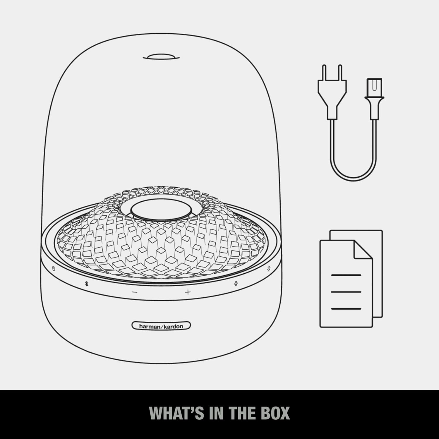 Harman Kardon Aura Studio 4 - Bluetooth Home Speaker - Superior Sound Performance - 5 Diamond-Effect Lighting Themes - Made with Recycled Materials