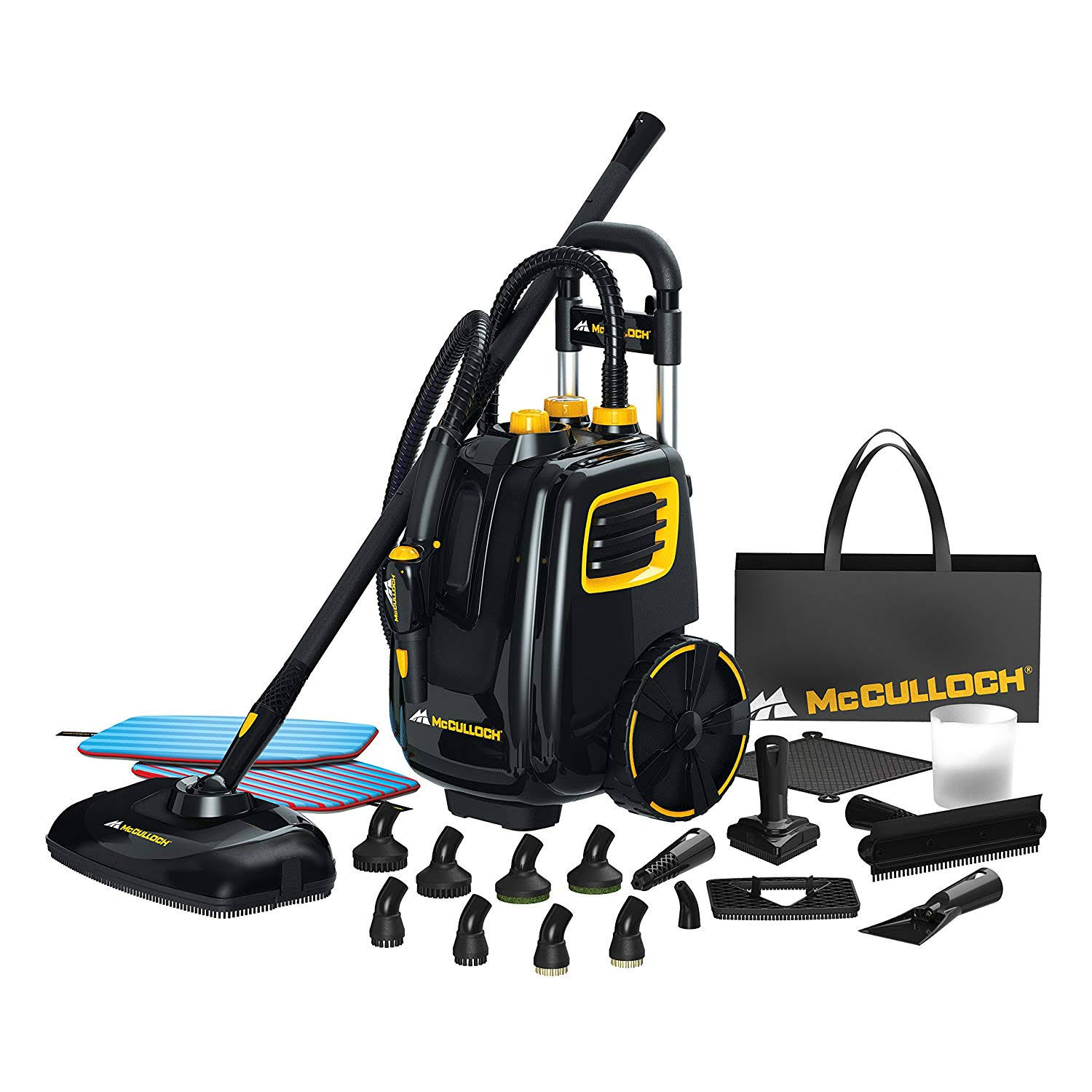 McCulloch MC1385 Deluxe Canister Steam System, Black