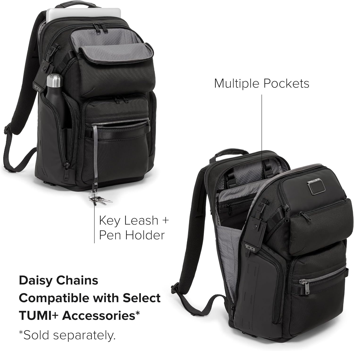 TUMI - Alpha Bravo Nomadic Backpack - Durable Carry On Backpack - 18.8" X 15.0" X 9.0" - Fits up to 15" Laptop - Midnight Navy/Khaki