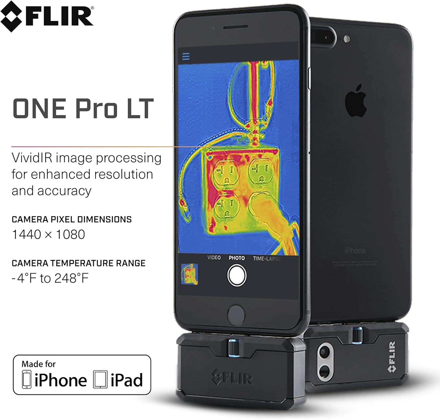 FLIR One Pro LT iOS Pro-Grade Thermal Camera for Smartphones