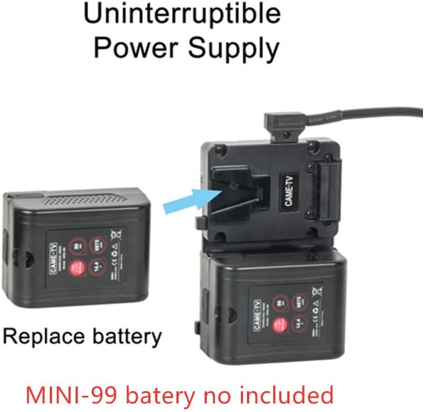 Came-TV Uninterruptible Power Supply Dual V-Mount Battery Plate with 2 D-tap Output