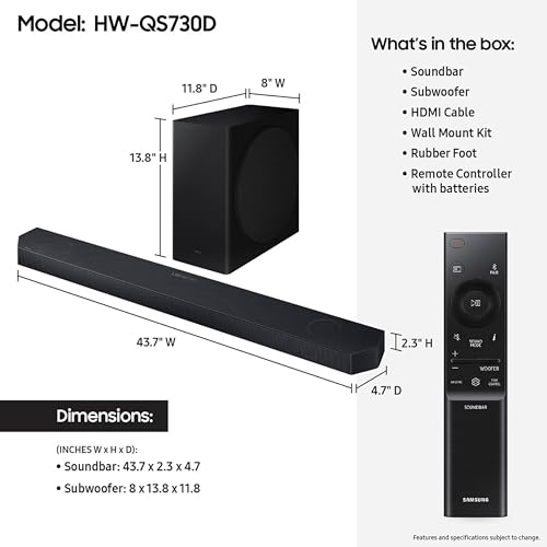 SAMSUNG Soundbar w/Dolby Audio 2022 (Renewed)