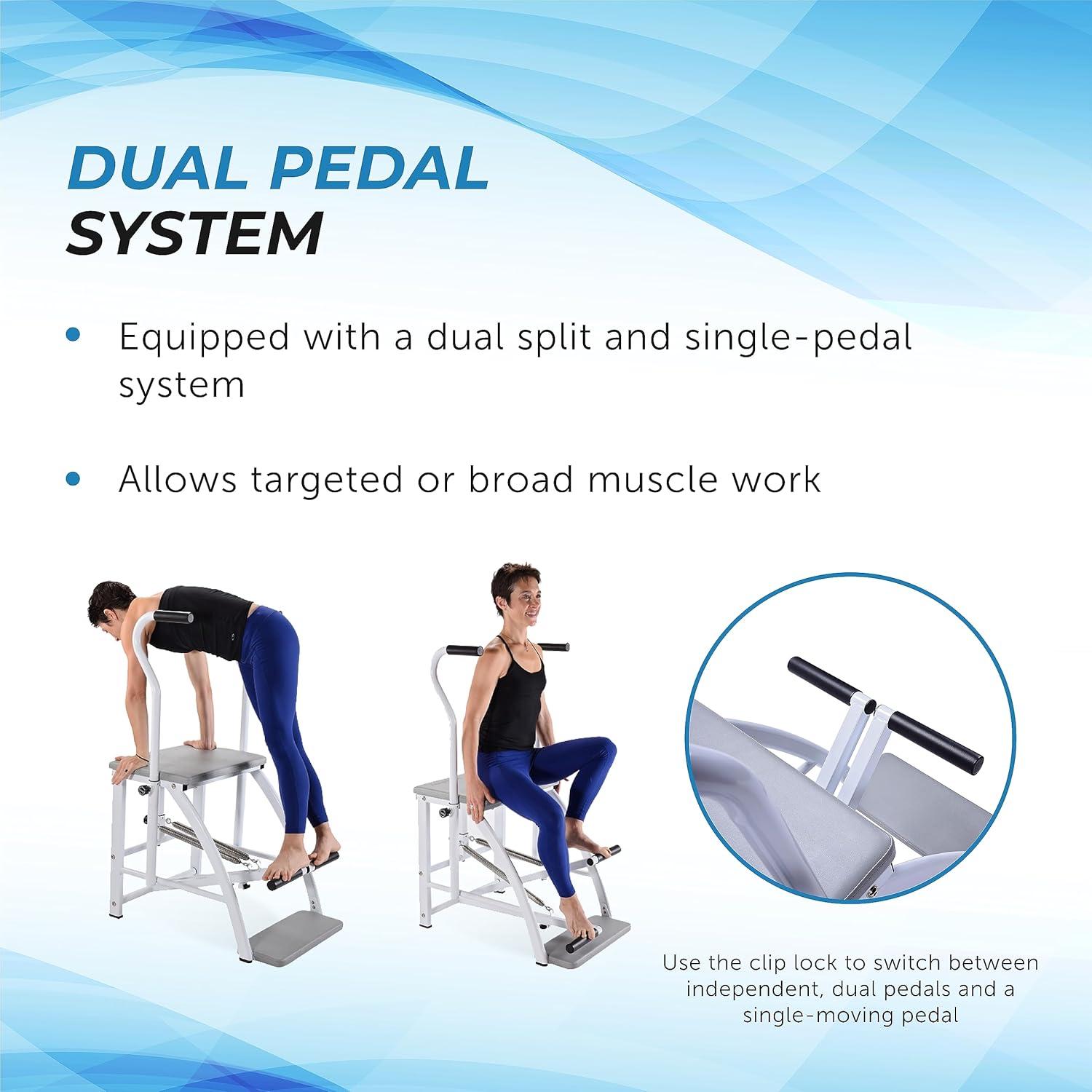 AeroPilates Precision Pilates Chair - Pilates Wunda Chair - Pilates Reformer Chair Gym - Workout Machine for Home Gym - Up to 300 lbs Weight Capacity