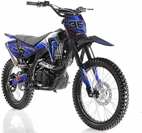 HHH Apollo AGB36 Motorcycle DB36 Dirtbike 250cc Dirtbike with 5 Speed Manual Clutch Gas Bike for Adult and Youth 21/18 inch Tires (Green Color)