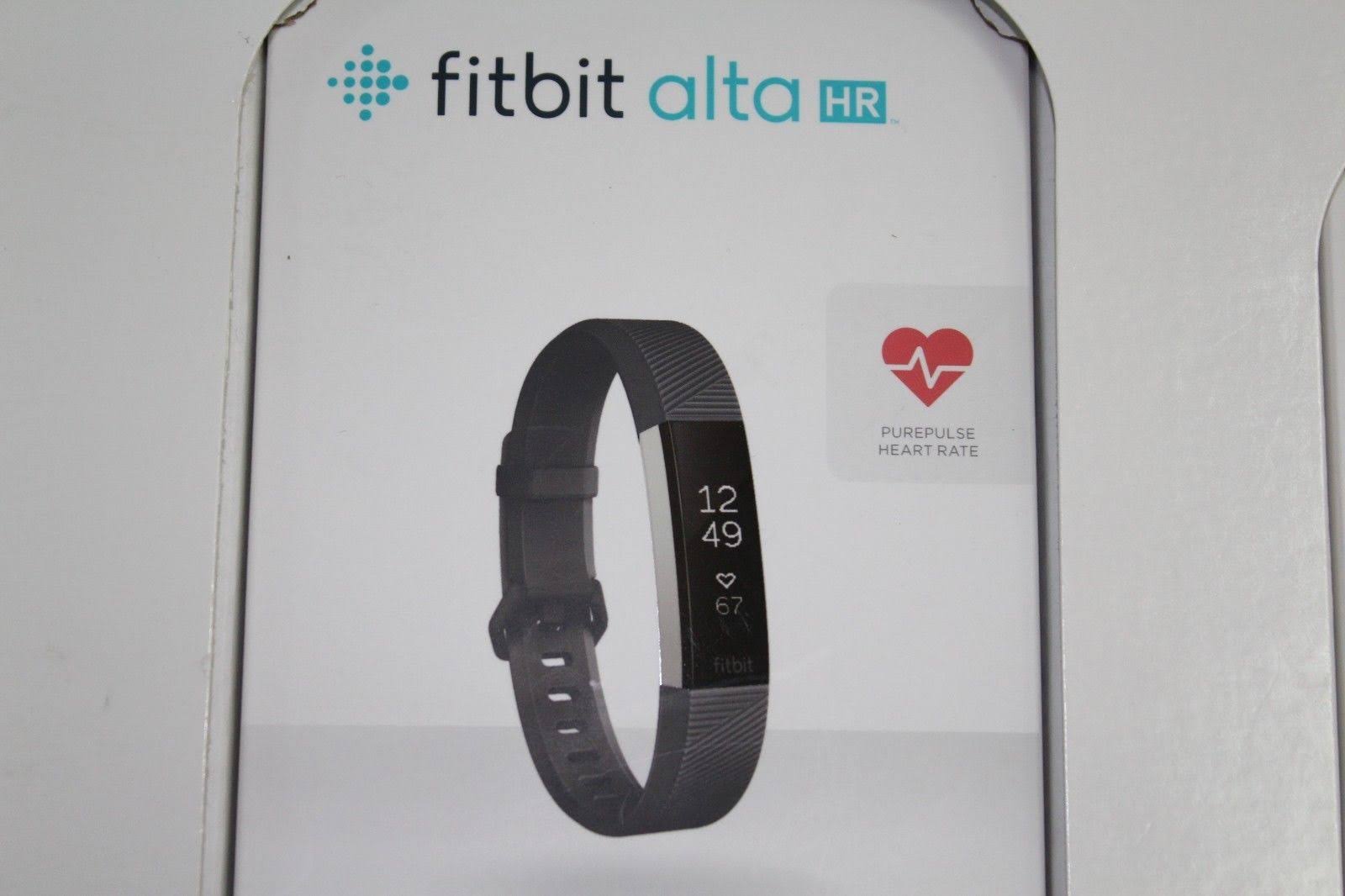 Fitbit Alta HR - Activity Tracker with Heart Rate Monitor - Small - Black/Stainless Steel - includes Coral Wristband