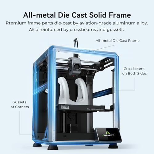 Creality 3D Printer, K1 SE Fully Assembled Auto Leveling FDM 3D Printers for Kids and Beginners, 600mm/s Max High-Speed Printing, Core XY All Metal Structure, Larger Print Size 250x220x220mm