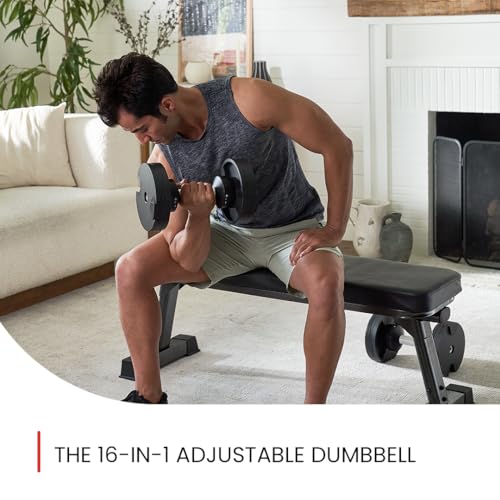 NUOBELL Adjustable Dumbbells Pair 5-80 lbs : the Adjustable Dumbbell Set to Replace 16 Sets of Dumbbells. Add Nuobell Dumbbells 80lb and Free Weights to Your Home Gym. Just Twist the Handle to Adjust and Start Your Exercise.