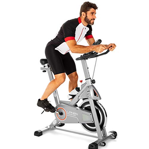 Lanos Exercise Bike, Stationary Bike for Indoor Cycling | The Perfect Exercise Bikes for Home Gym | Indoor Exercise Bike for Men and Women | Stationary Bike | Comfortable Seat Cushion, Silent Belt Drive, iPad Holder