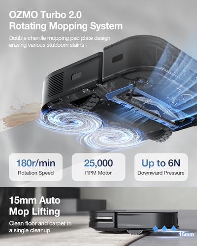 ECOVACS DEEBOT N10 Plus Robot Vacuum and Mop Combo with Auto-Empty Station, Hands-Free Cleaning for 60 Days, 3800Pa Suction, 330mins Max Run-time, Precision Mapping with Lidar & dToF Sensors, White