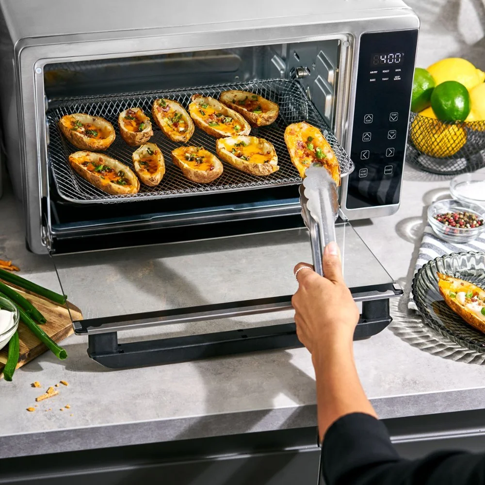 Bella Pro Series - 6-Slice Air Fryer Toaster Oven with Rotisserie - Stainless Steel