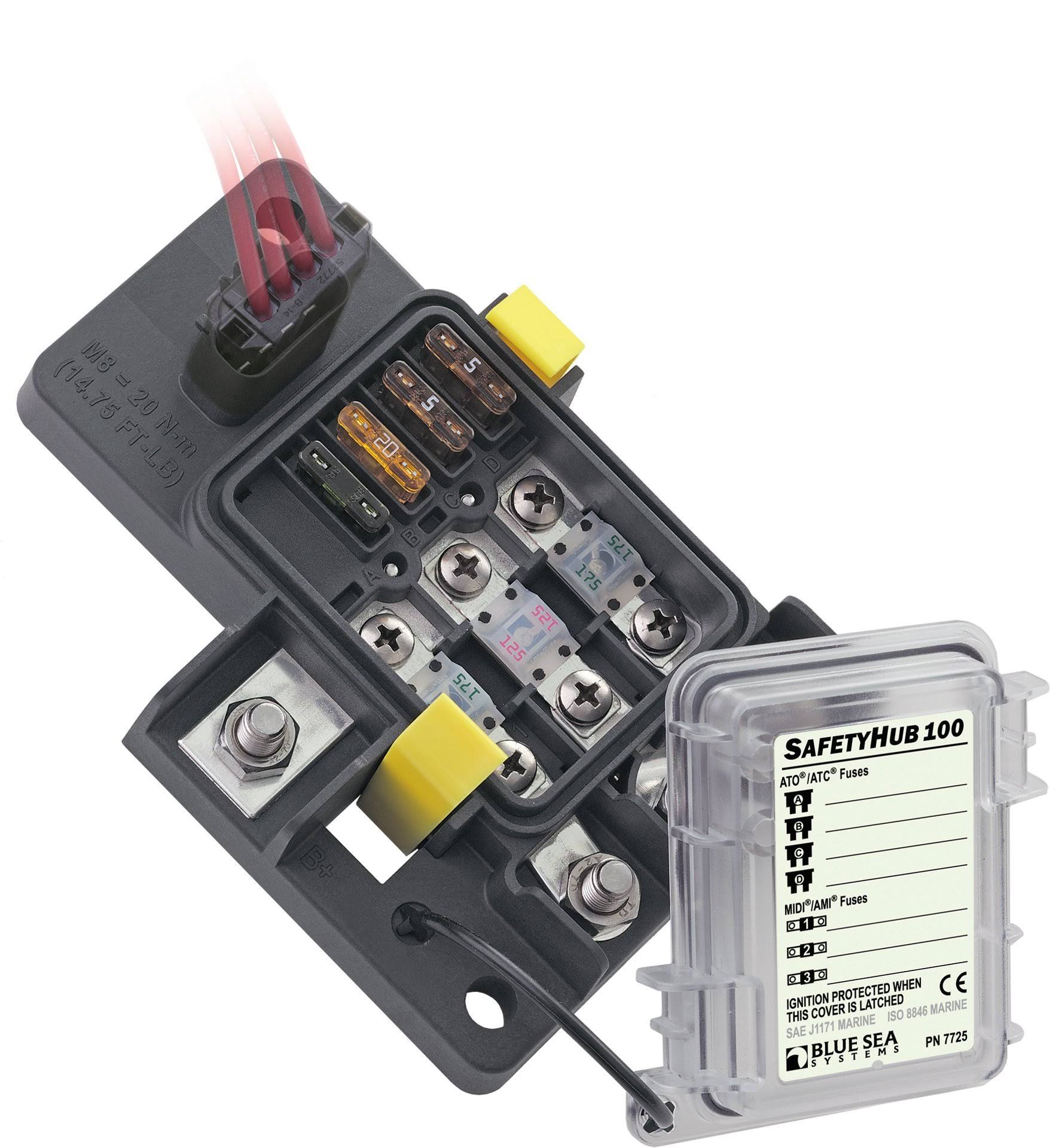 Blue Sea Systems - 7725 Fuse Block SafetyHub 100