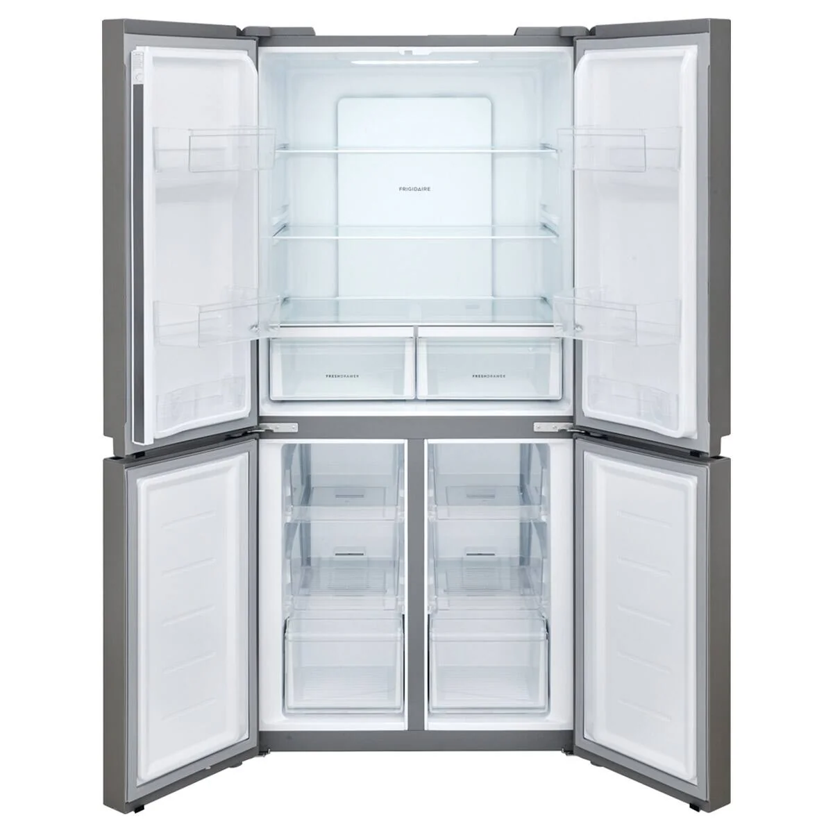 FRIGIDAIRE 33 IN 17.4 CU FT. STAINLESS STEEL FRENCH FOUR DOOR REFRIGERATOR WITH ADJUSTABLE FREEZER S