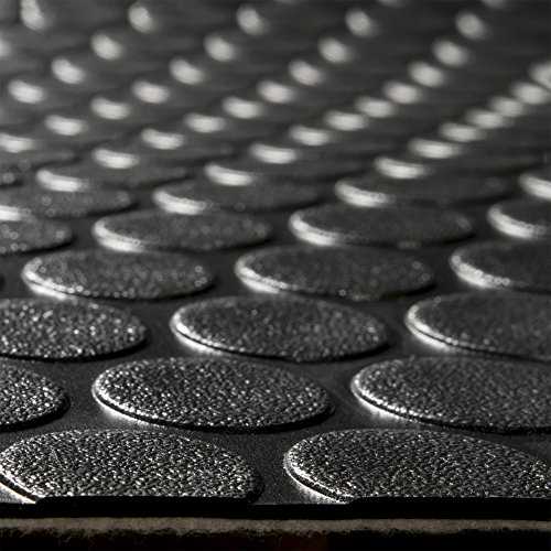 RecPro RV Coin Flooring | Black | 8' 6 Wide | Nickel Pattern Trailer Flooring | Gym Flooring | Garage Flooring | Made in USA - Shop Hardware Tools Online Store