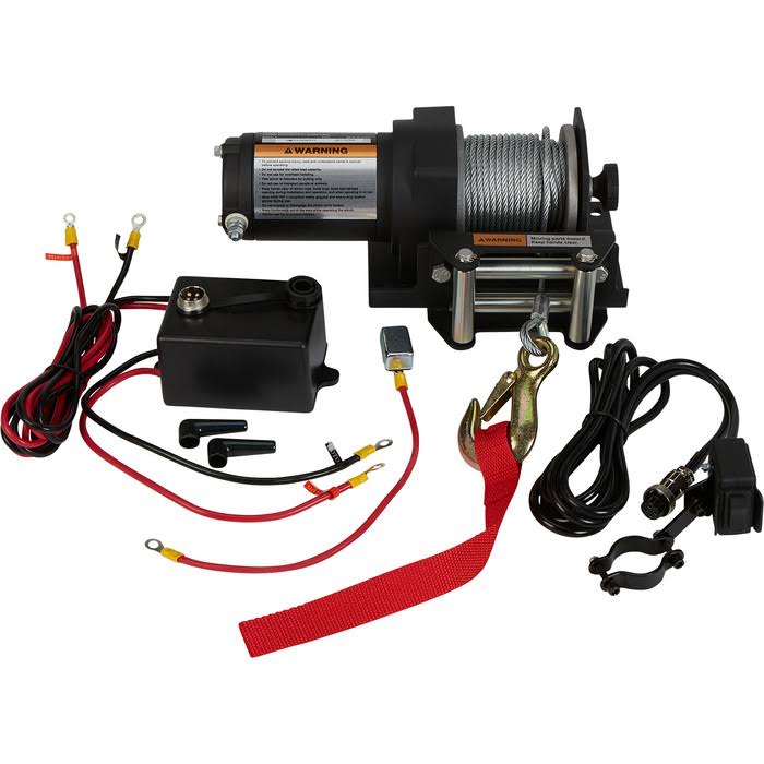 Ironton 12 Volt DC Powered Electric ATV Winch - 2,500-lb. Capacity, Steel Wire Rope 21601001
