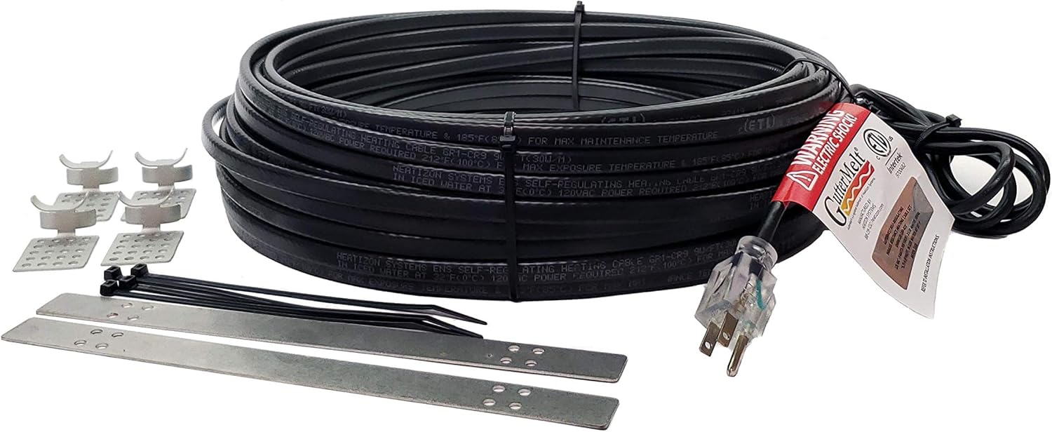 Heatizon GutterMelt 9 Watts Per Foot Roof & Gutter Snow Deicing Cable Kit (30 feet)
