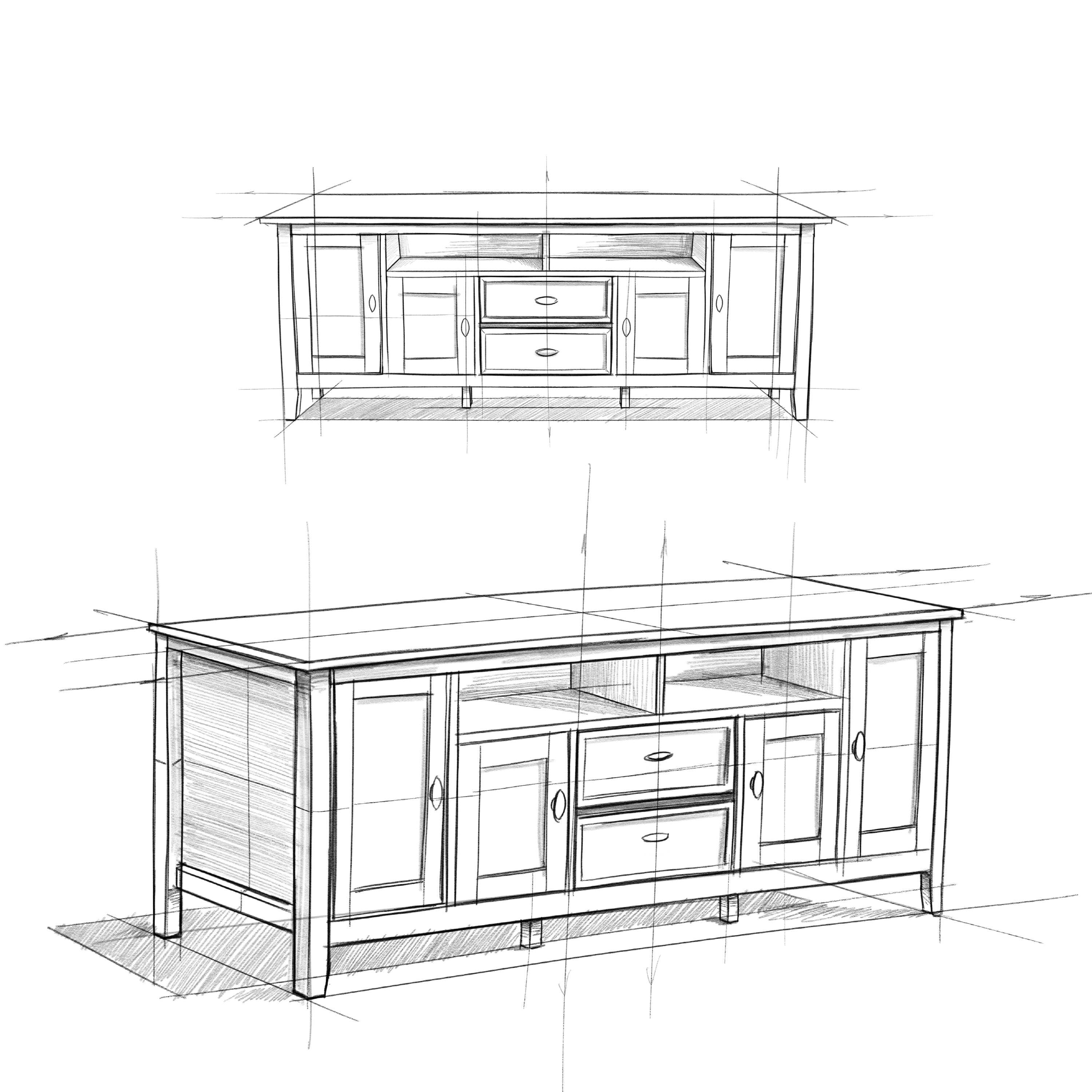 Warm Shaker SOLID WOOD 72 inch Wide Transitional TV Media Stand in Russet Brown For TVs up to 80 inches