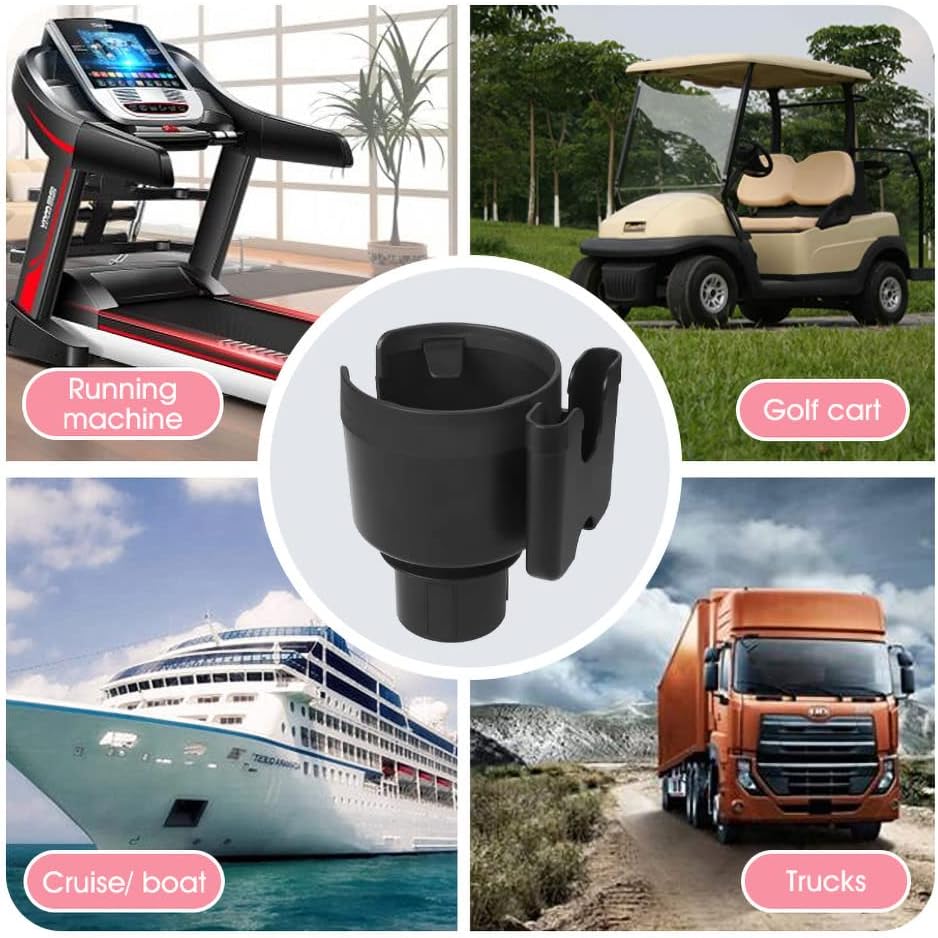 Big Cup Holder Expander for Car, Expandable Automotive Cup Organizer with Phone Stand, Adjustable Cupholder Compatible with Hydro Flasks Nalgenes Yeti Klean Kanteens Camelbak Bottles Mugs