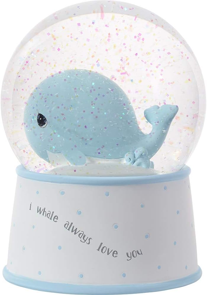 Precious Moments Mightier Than The Waves Musical Snow Globe, One Size, Multicolor
