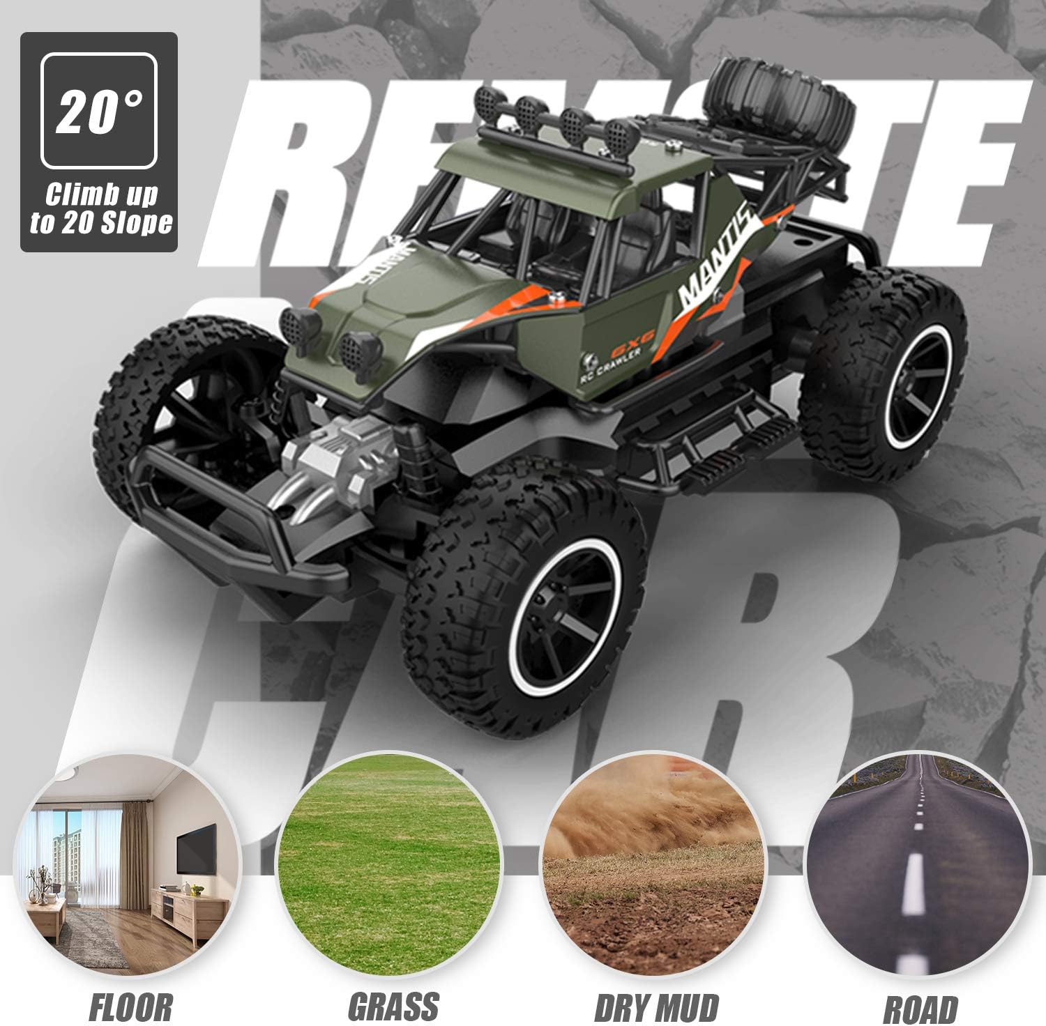 X TOYZ RC Cars 2 PCS Remote Control Off Road Monster Trucks Cars for Kids, 1:20 Scale Metal Shell Alloy RC Car, High Speed Racing Car 2.4Ghz Hobby Vehicles Toys Gifts with 2 Rechargeable Batteries Pack of 2