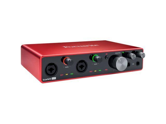 Focusrite Scarlett 8i6 USB Audio Interface (3rd Gen) with HPC-A30 Studio Headphones, Mic Stand, Headphone Holder, Pop Filter & X