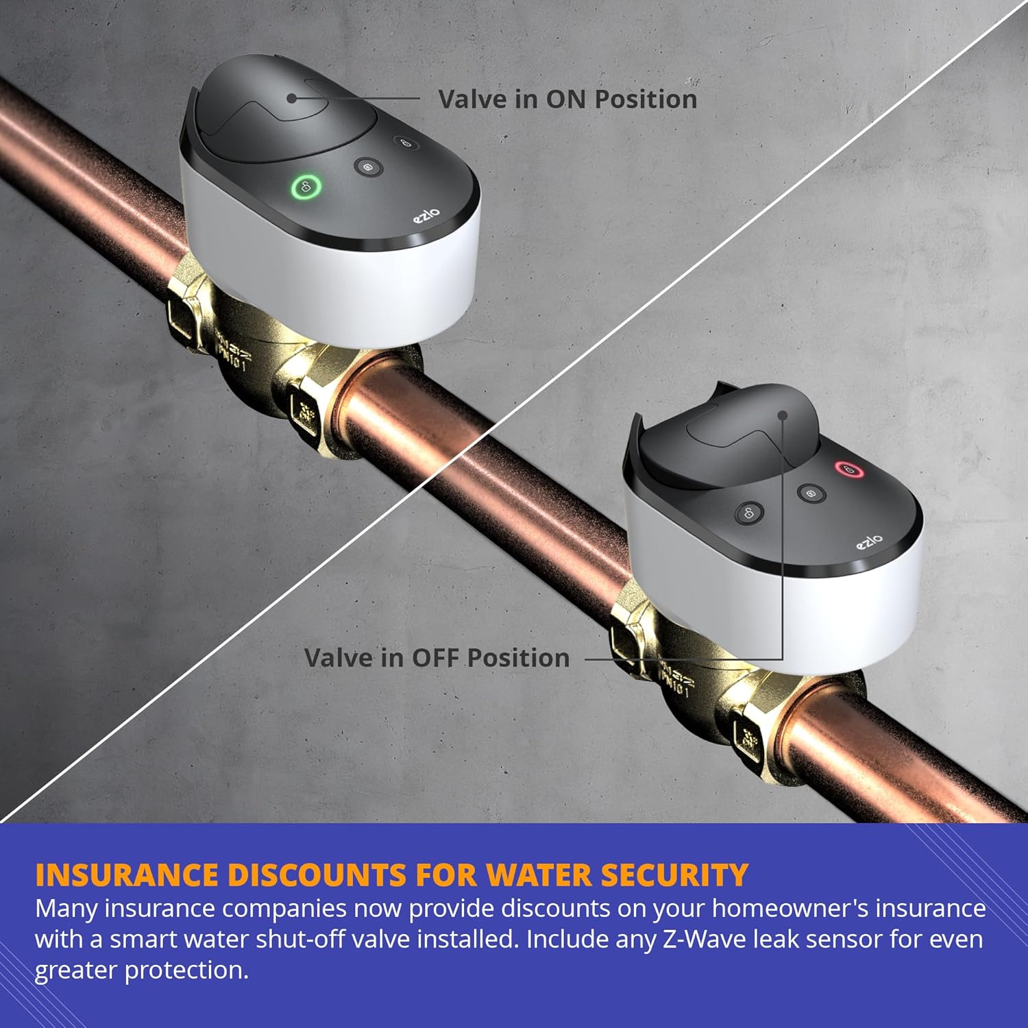 WiFi + Z-Wave Smart Water Shut-Off Built-in Smart Hub & Ball Valve Kit – 1″