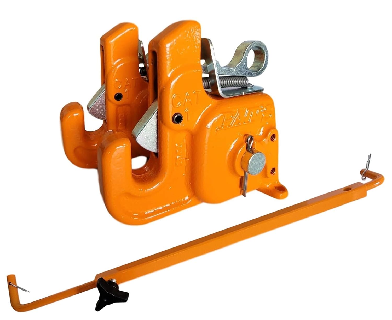 Pat's Easy Change with Stabilizer Bar - Best Quick Hitch System On The Market �C Flexible, Durable and Affordable (Orange CAT #1)