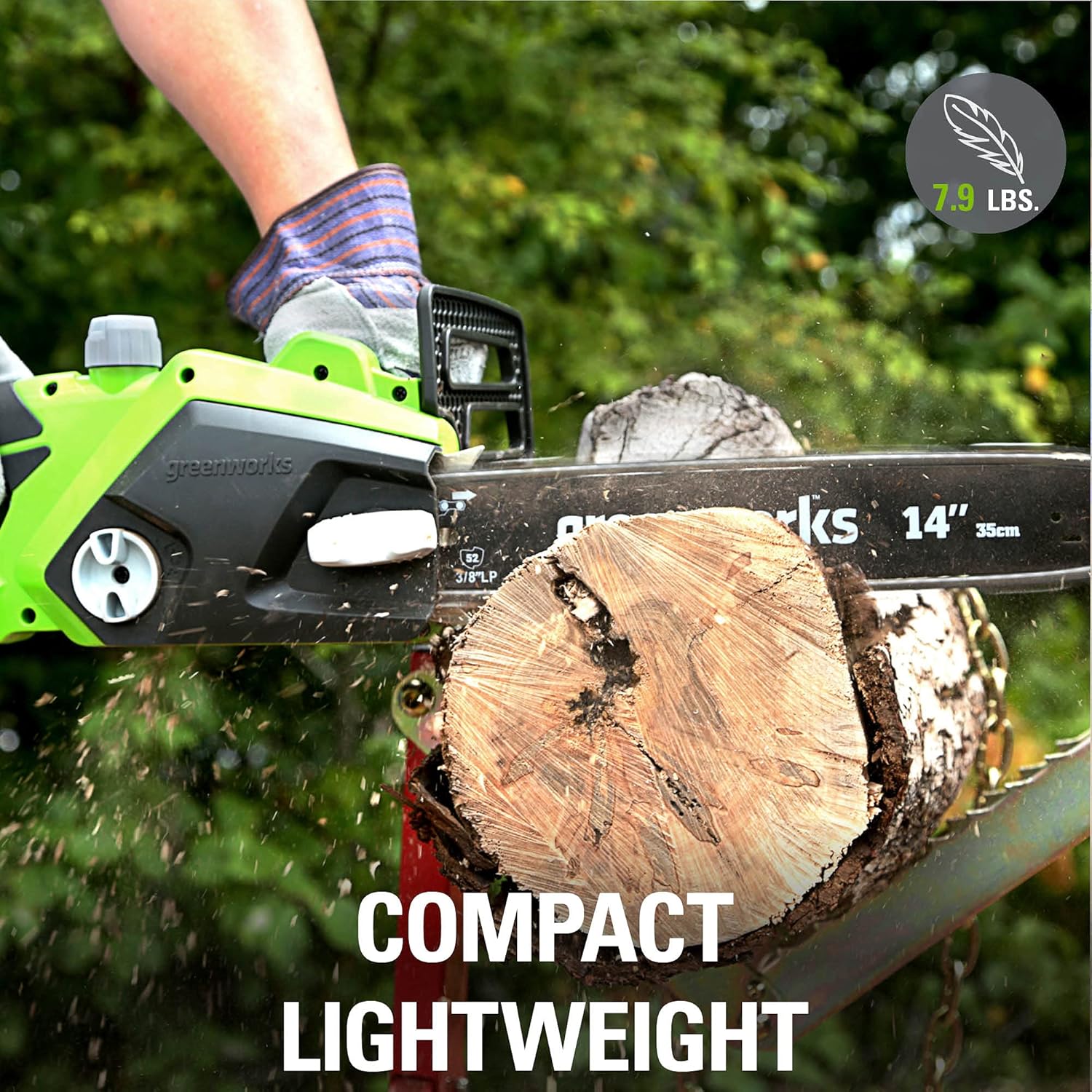 Greenworks 10.5 Amp 14-Inch Corded Chainsaw 20222 Pack of 2