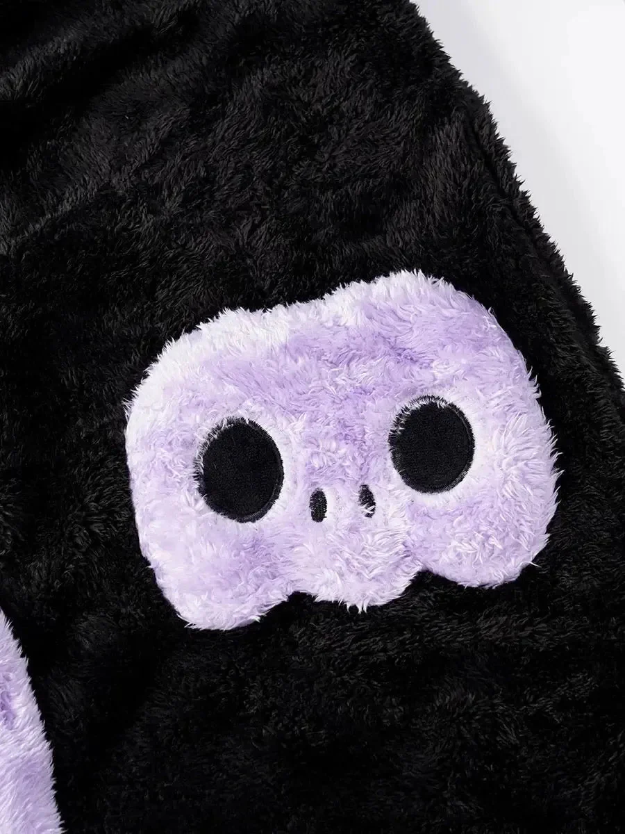 'Batsy' Kawaii Fleeced Bear Pattern Warm Pjms