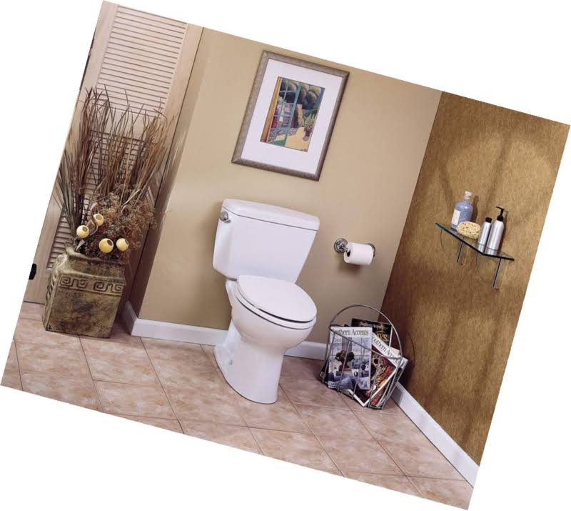 Toto Eco Drake Two Piece Elongated Toilet CST744E#01 Cotton