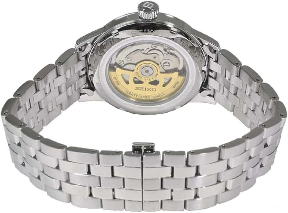 Seiko Presage Mens Japanese Zen Garden 'Sakura Daytime' Automatic Sapphire Glass Champagne Dial Watch SRPF45J1