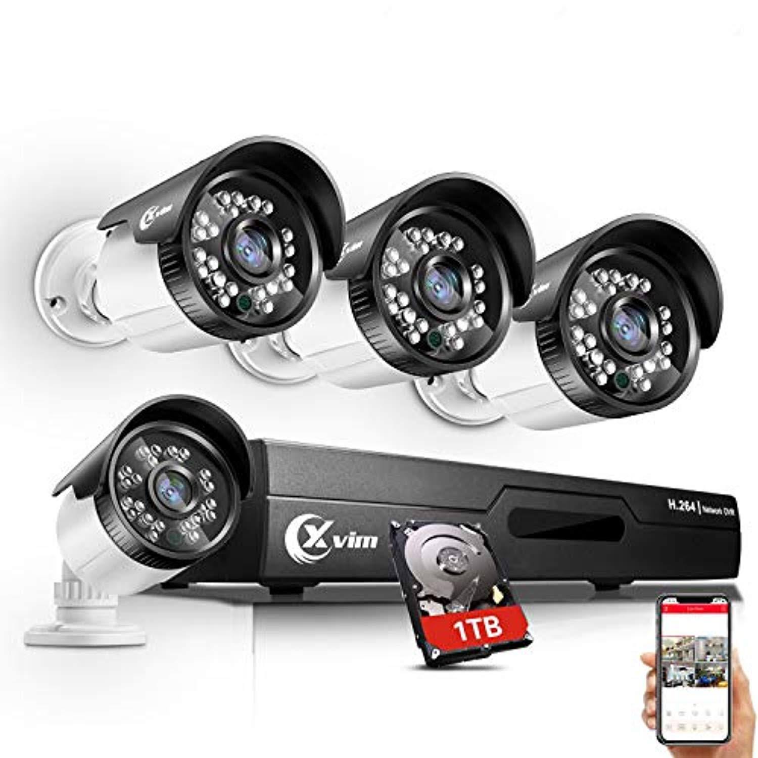 Updated Xvim 8CH 4-in-1 720p DVR Security Camera System CCTV Wired R