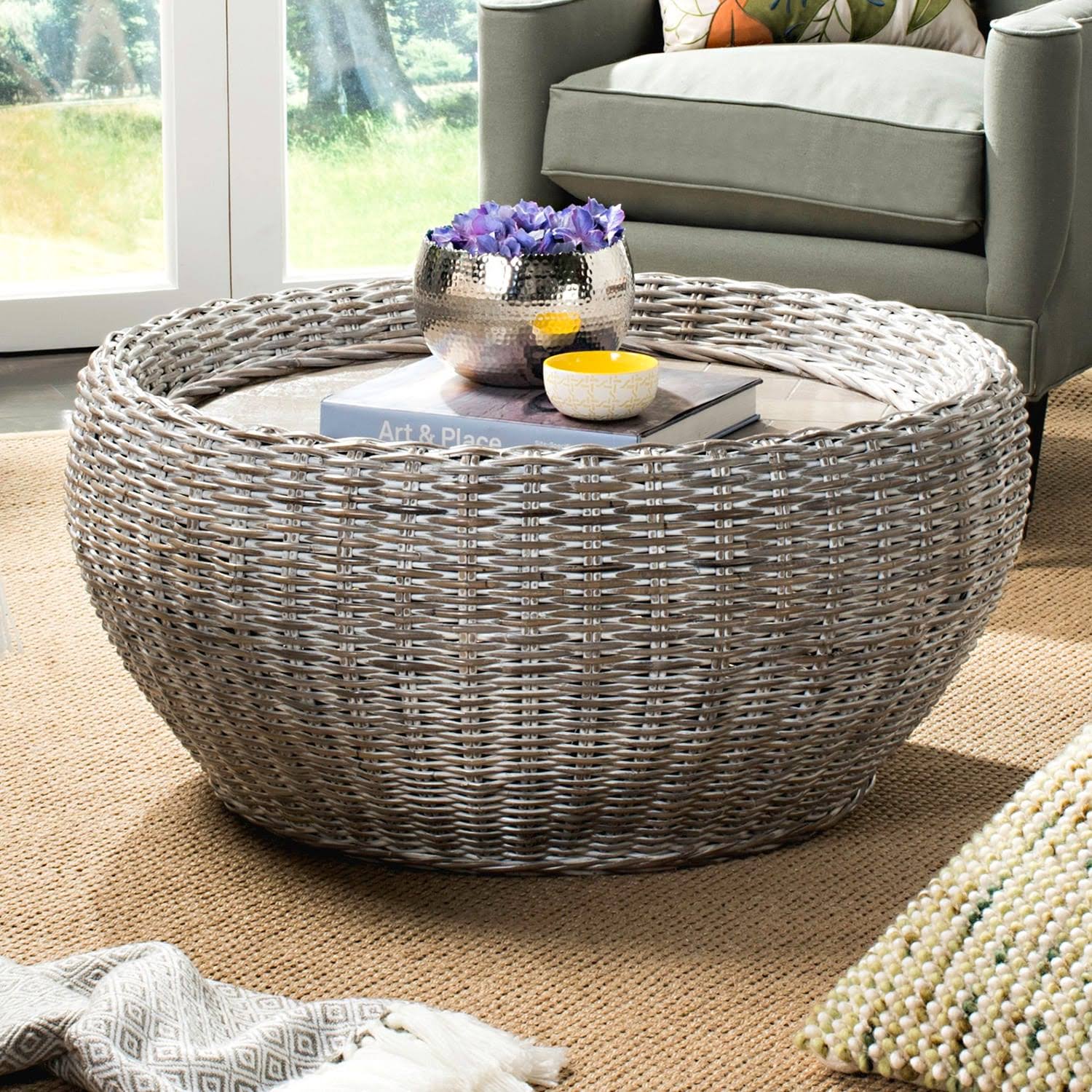 Safavieh Alley Wood Top Coffee Table - Grey