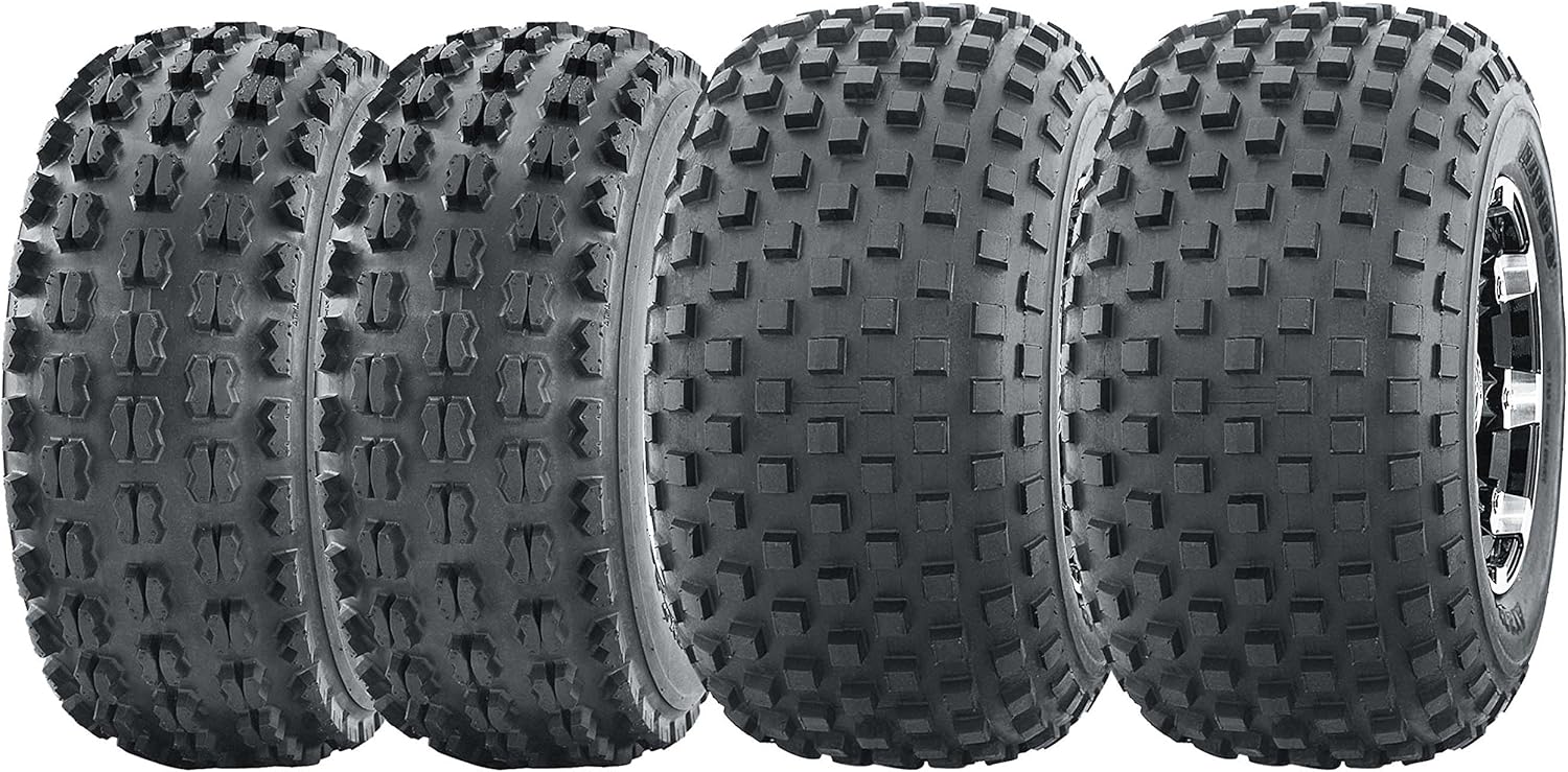 WANDA Set of 4 Sport ATV tires 22x7-10 22x7x10 Front & 22x11-10 22x11x10 Rear