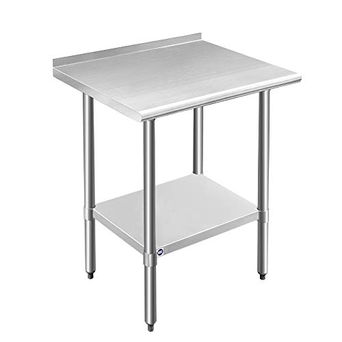 TRINITY THA-0307 Basics Stainless Steel Freestanding Single Bowl Utility Sink with Chrome Faucet, NSF Certified, for Garage, Laundry Room, and Kitchen, 21.5” x 24” x 49.2”, Silver