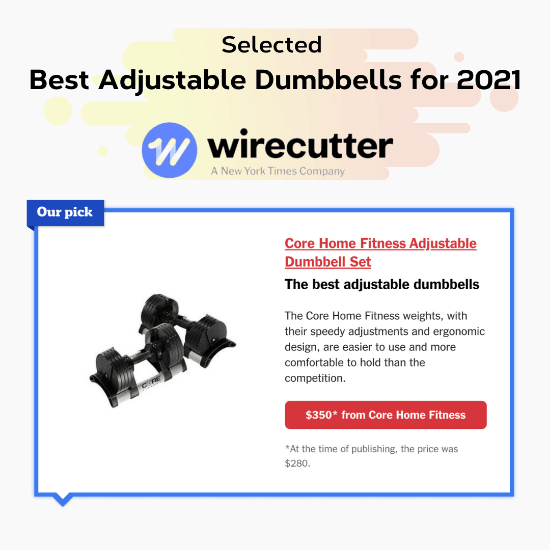 Core Fitness Adjustable Dumbbell Weight Set by Affordable Dumbbells - Adjustable