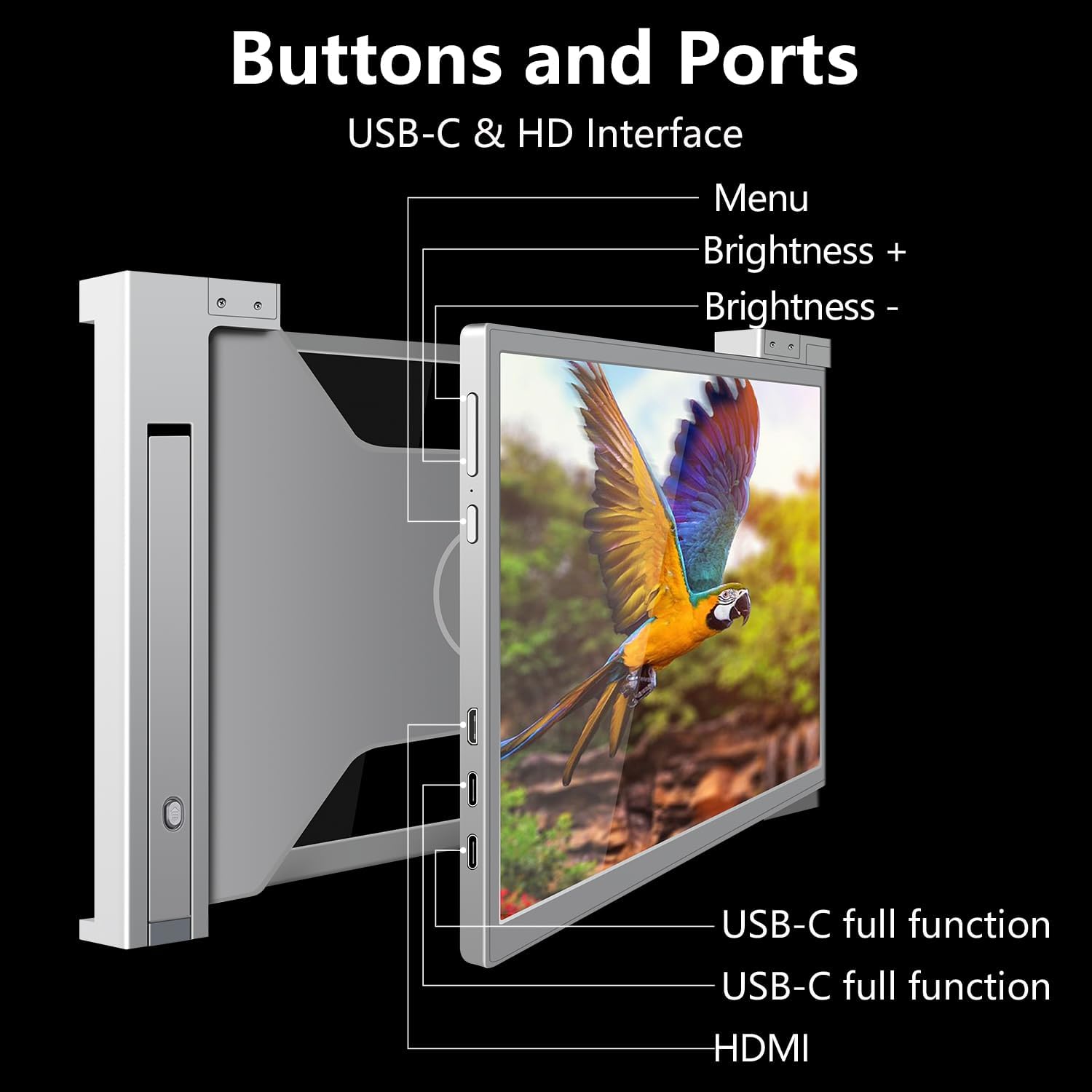Triple Monitor for Laptop, 13.3" Dual Laptop Monitor Screen Extender, HD 1080P IPS Portable Monitor for 13.3"-17.3" Laptop & Switch/Xbox, Plug and Play for Windows/MAC - S13 Gray