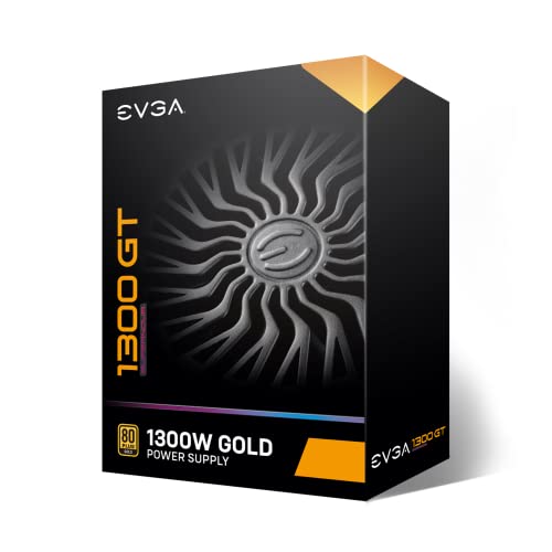 EVGA 1000 GT, 80 Plus Gold 1000W, Fully Modular, Eco Mode with FDB Fan, 100% Japanese Capacitors, 10 Year Warranty, Includes Power ON Self Tester, Compact 150mm Size, Power Supply 220-GT-1000-X1