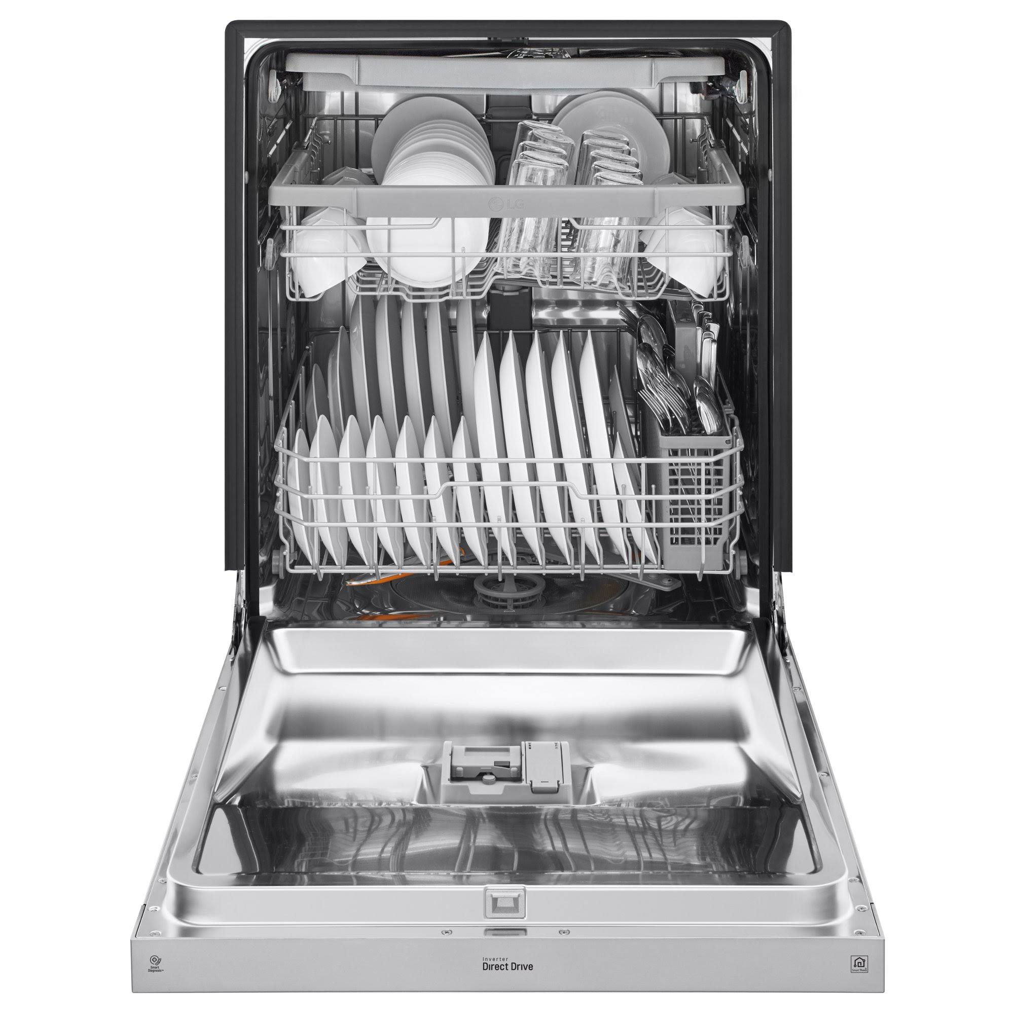 LG LDF5678SS: Stainless Front Control Smart Wi-Fi Enabled Dishwasher with Quadwash