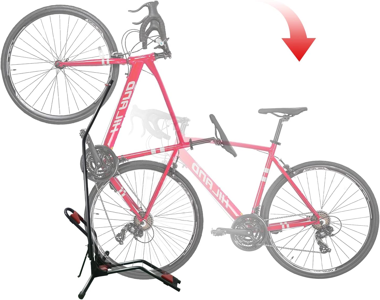 SLFJOSN Vertical Bike Rack Stand, Fits Most 20''-27.5'' Mountain Bike Freestanding 700C Road Bike Stand Floor for Indoor Bike Storage Garage Space Saver Pack of 2
